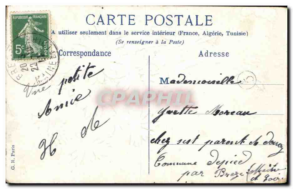 CPA Fantaisie Fleurs Bonne fete — Rückseite