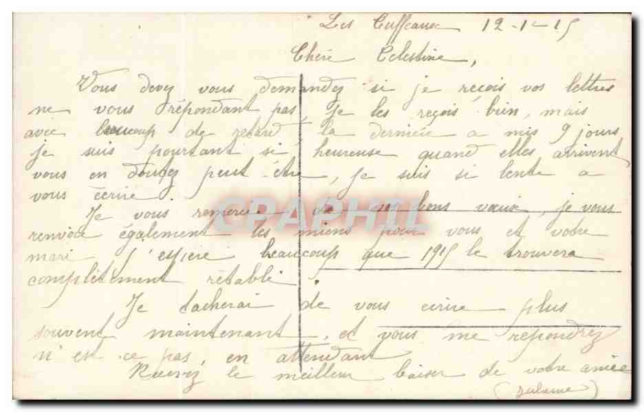 CPA Fantaisie Fleurs  — Rückseite