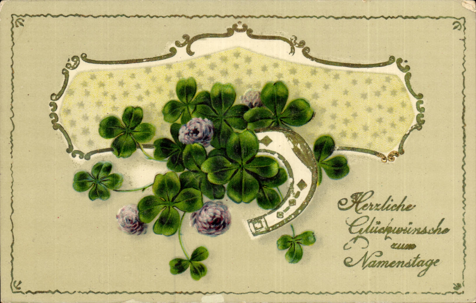 CPA Fantaisie Fleurs Trefle