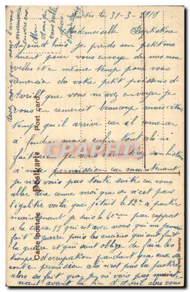 CPA Fantaisie Fleurs Trefle — Verso