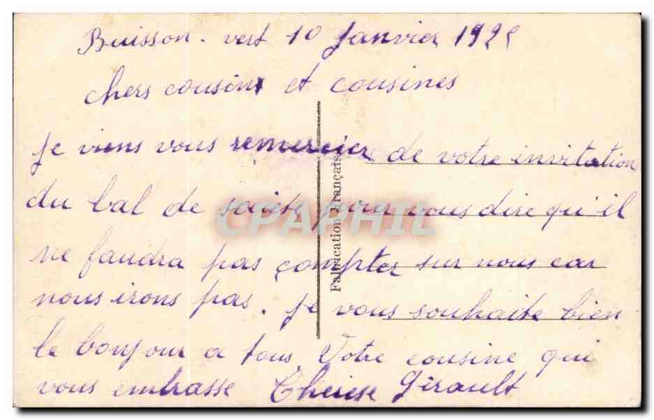 CPA Fantaisie Fleurs  — Verso