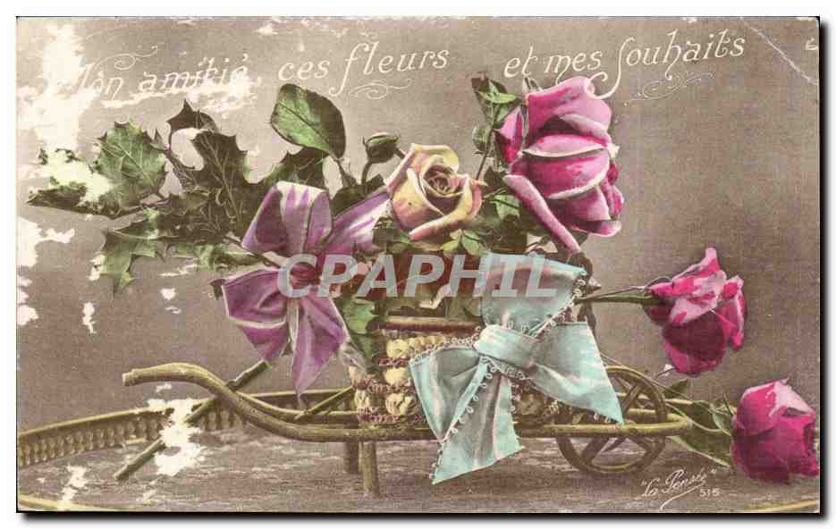 CPA Fantaisie Fleurs 