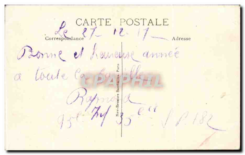 CPA Fantaisie Fleurs  — Rückseite