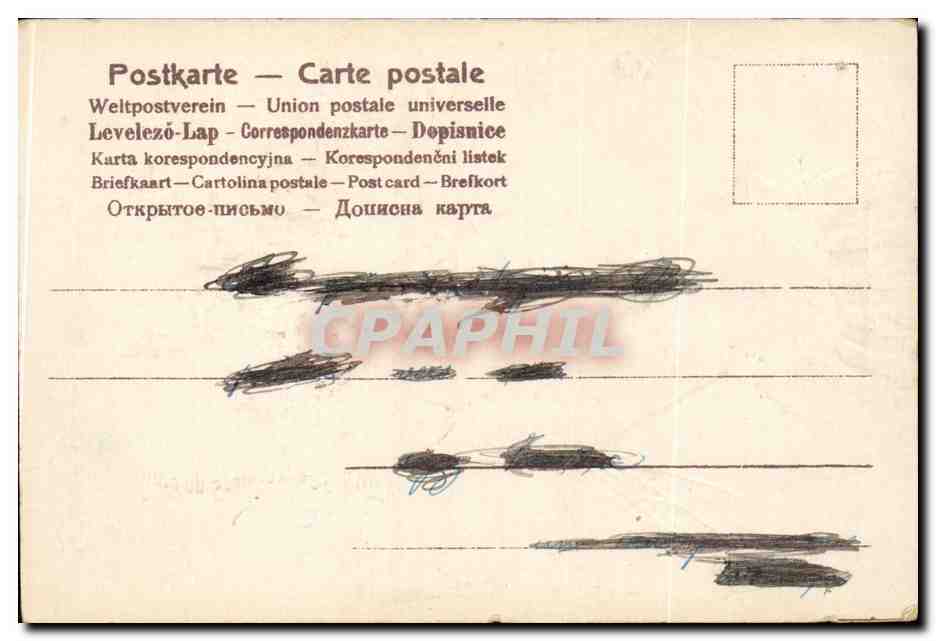 CPA Fantaisie Fleurs Main Hand Loin des yeux loin du coeur — Verso