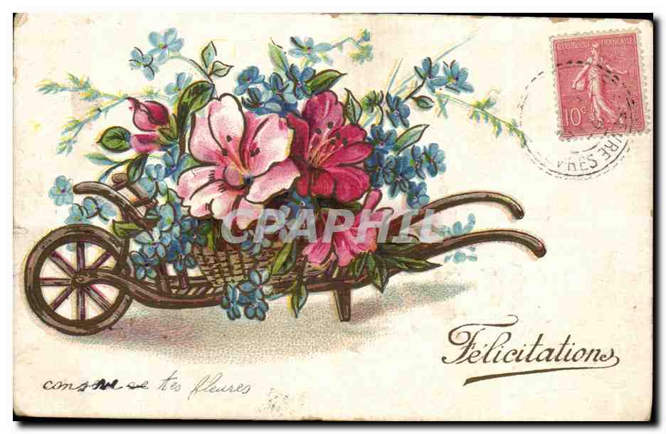 CPA Fantaisie Fleurs 