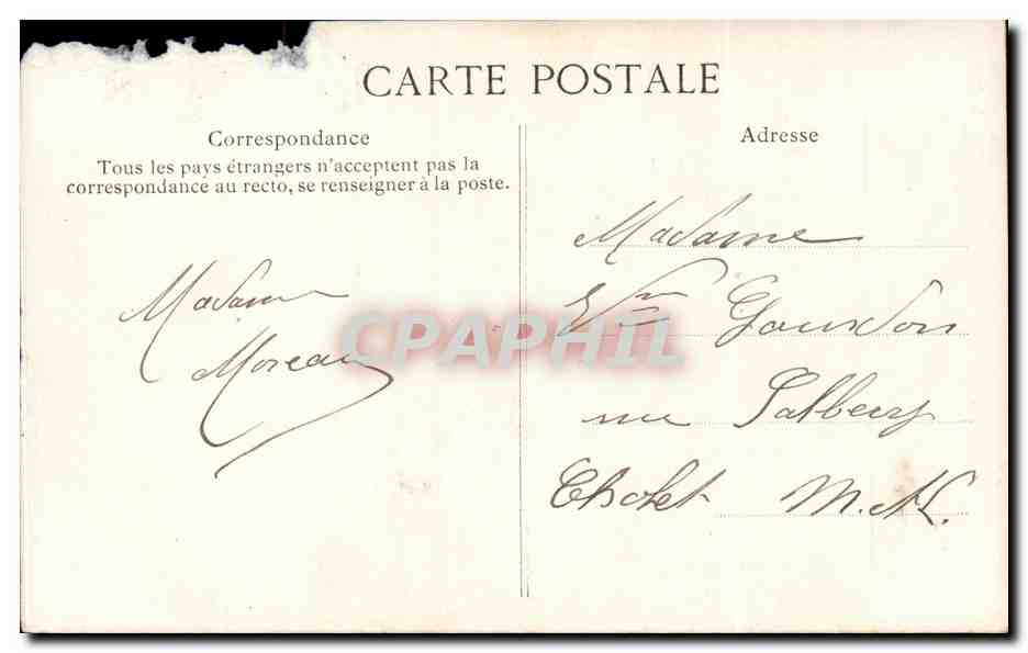 CPA Fantaisie Enfants Remerciements — Rückseite