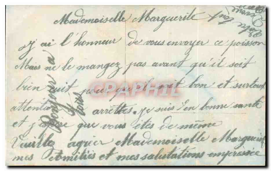 CPA Fantaisie Fleurs 1er avril Easter Paques — Rückseite