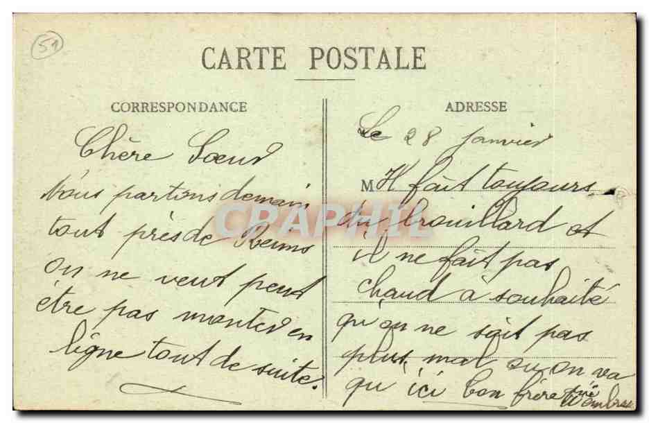 CPA Epernay Vue generale Eglise St Pierre St paul — Rückseite
