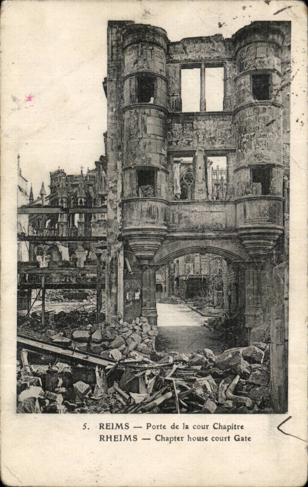 Reims — Porte de la cour Chapitre — éditeur inconnu, n°5