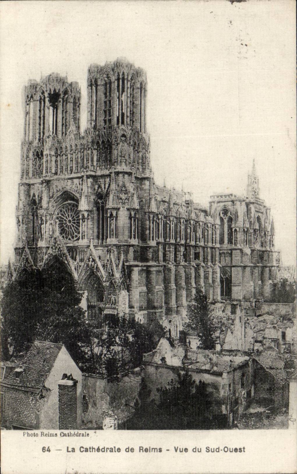 La Cathédrale de Reims — Vue du Sud-Ouest — Photo Reims Cathédrale 64
