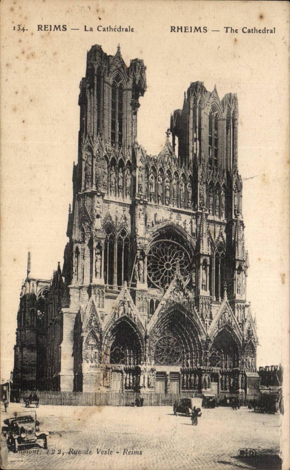Reims — La Cathédrale — éditeur Vignmont, n°134
