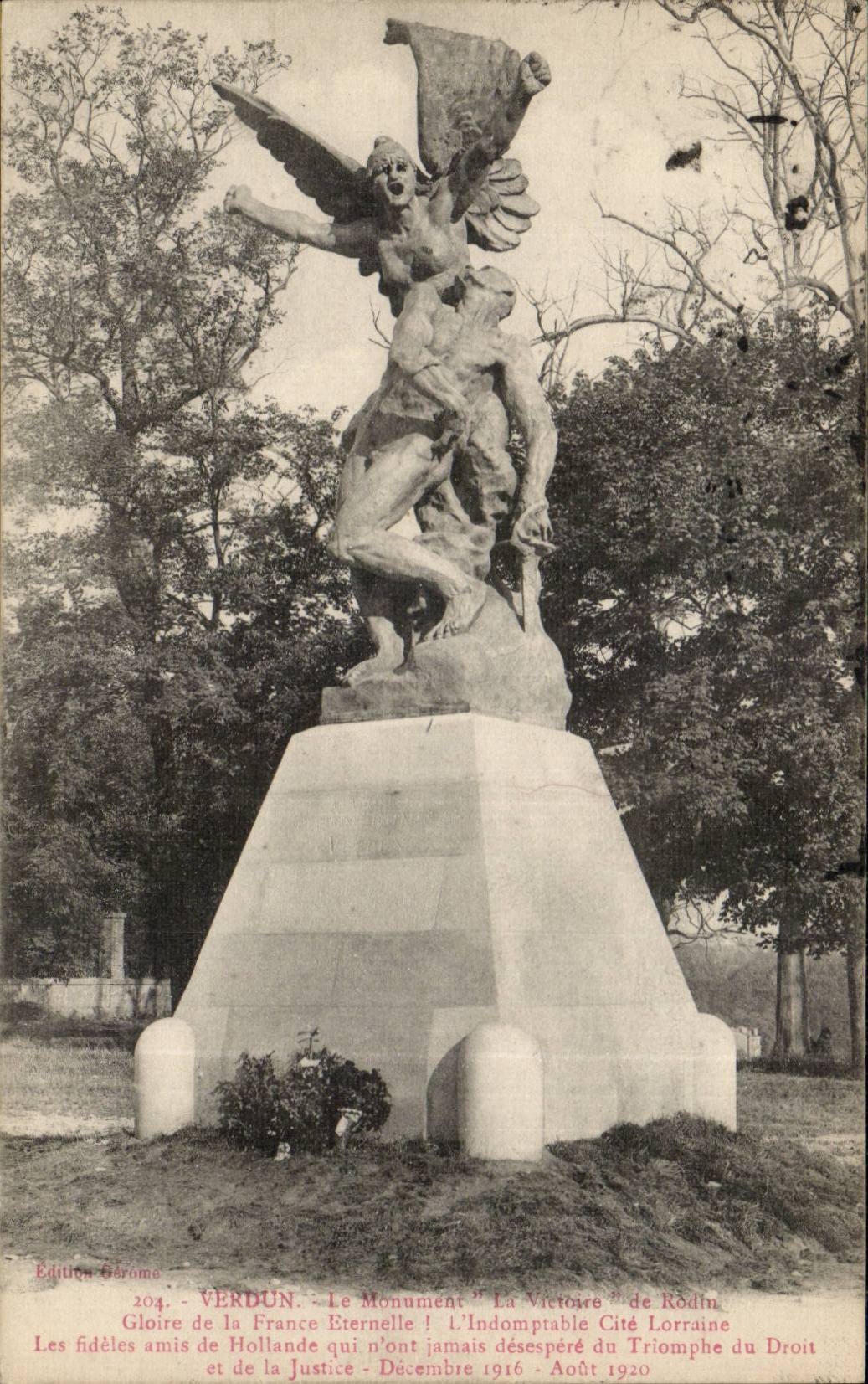 CPA Verdun Le monument La Victoire de Rodin