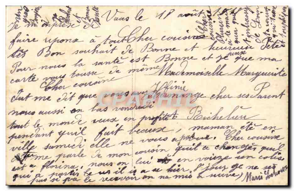 CPA Fantaisie Fleurs Bonne fete — Rückseite