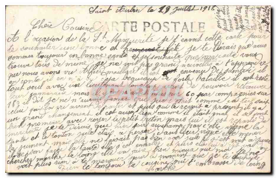 CPA Fantaisie Femme — Verso