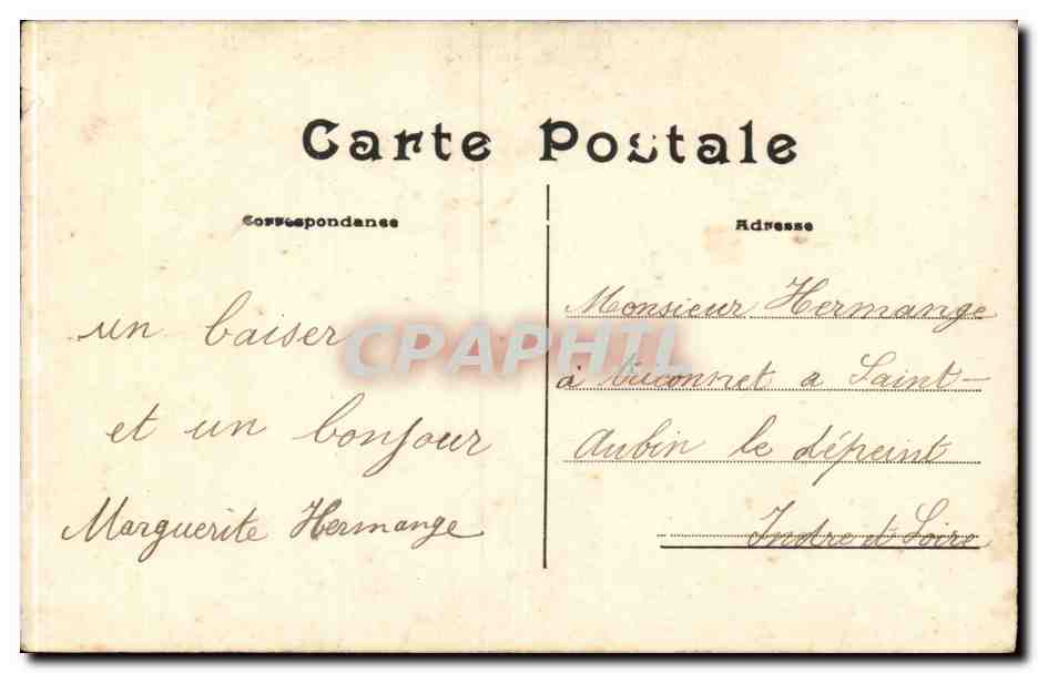Femme en robe turquoise — avec bouquet et panneau 'Bonne Fête' — Éditeur G. LEBRE PHOTO, n° 2166 — Verso