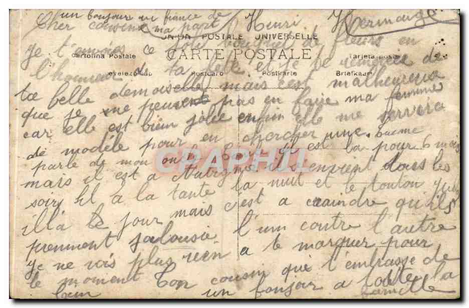 CPA Fantaisie Femme — Verso