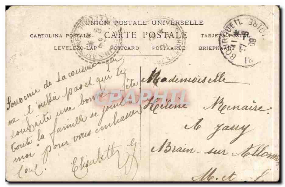 CPA Fantaisie Femme — Rückseite