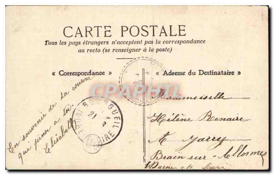 Femme souriante avec cerises — Bonne Fête — éditeur XPC, n° 411 — Reverso