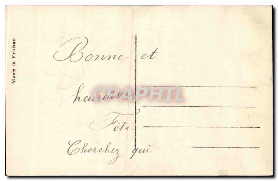Jeune couple au bouquet — Bonne Fête — éditeur inconnu, n° 404E — Reverso