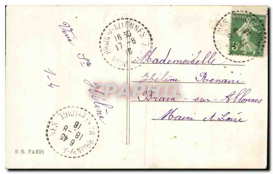 CPA Fantaisie Femme  — Rückseite