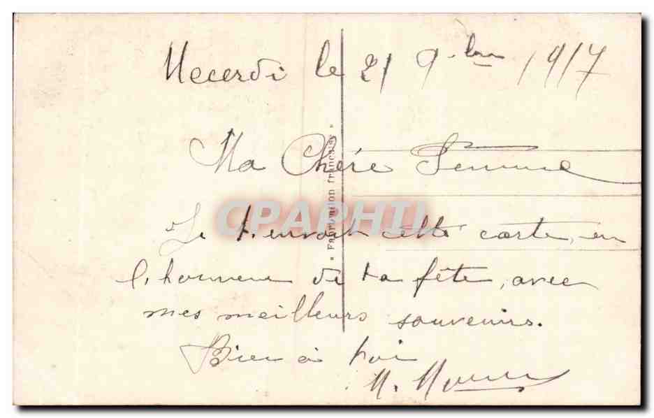 CPA Fantaisie Fleurs Roses — Rückseite