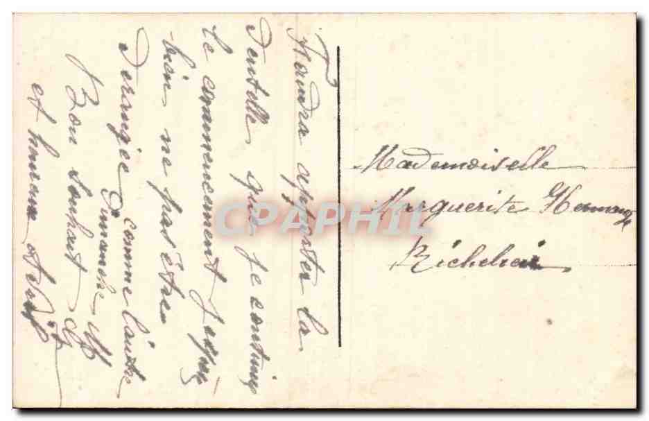 CPA Fantaisie Femme 1er Avril Paques Easter — Rückseite