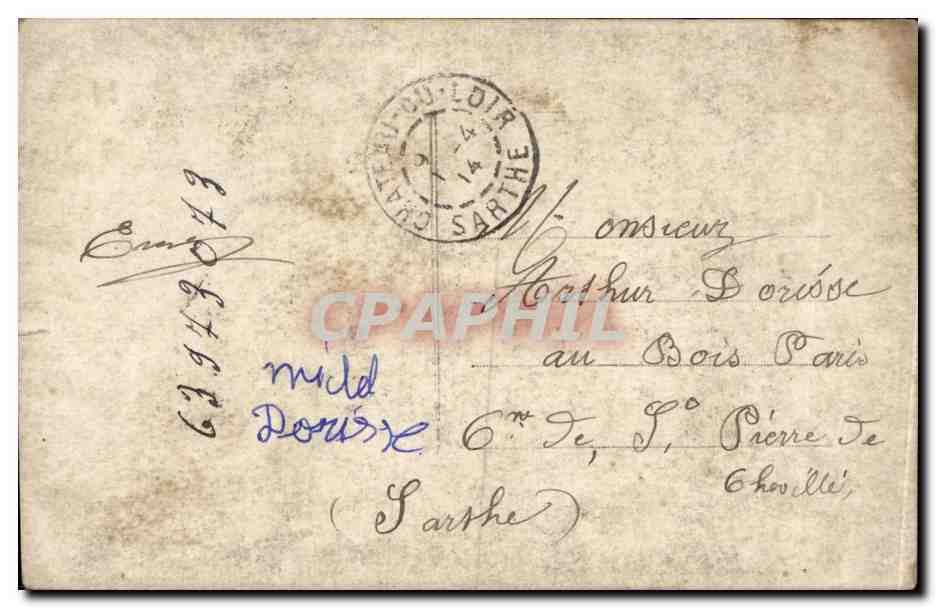 Frau in einem rosa Kleid mit Rosenstrauß — Calife, Nr. 428 — Verlag Calife — Rückseite