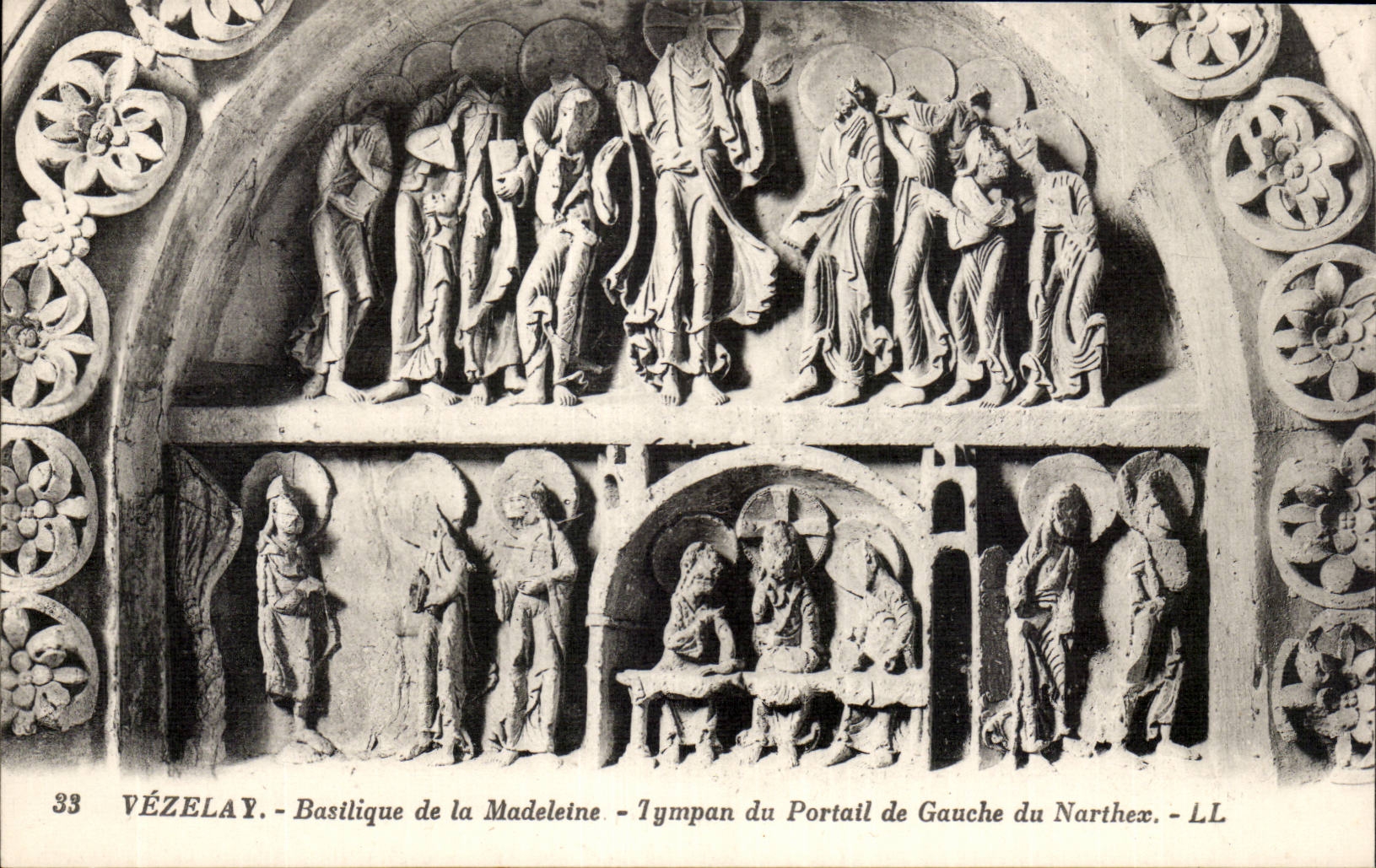 Vézelay - Basilique de la Madeleine - Tympans du Portail de Gauche du Narthex