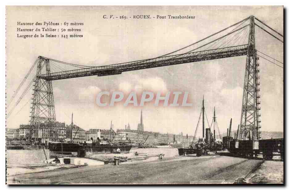 CPA Rouen Pont transbordeur