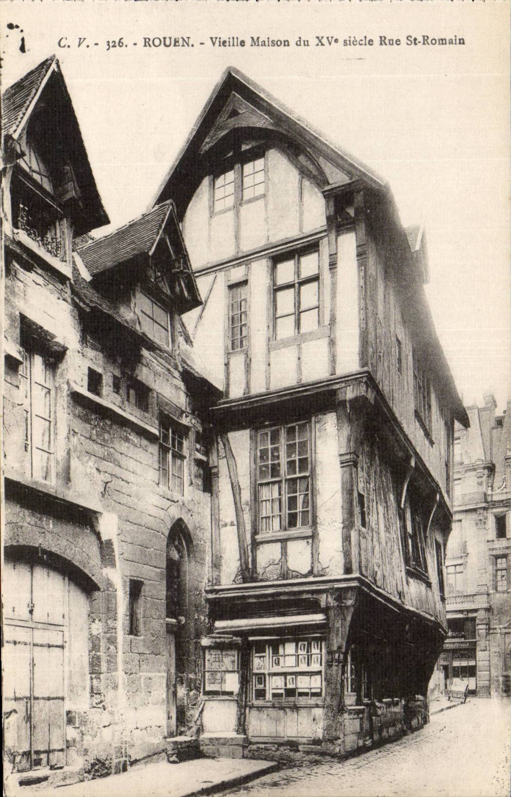 CPA Rouen Vieille maison du 15eme Rue St Romain