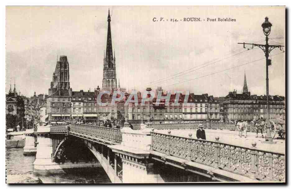 CPA Rouen Pont Boieldieu