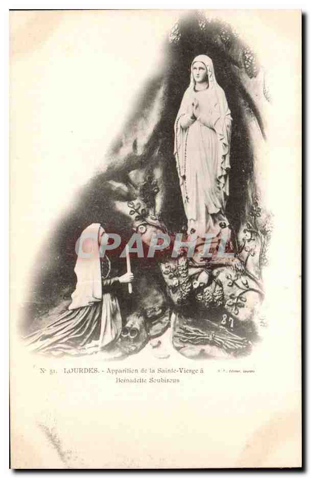 CPA Lourdes Apparition de la Sainte Vierge a Bernadette Soubirous