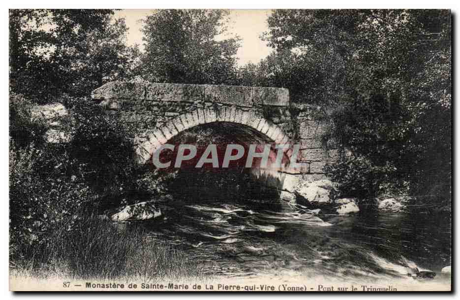 Kloster Sainte-Marie de La Pierre-qui-Vire (Yonne) — Brücke über den Tringuelin — Verlag Unis-France, Nr. 87