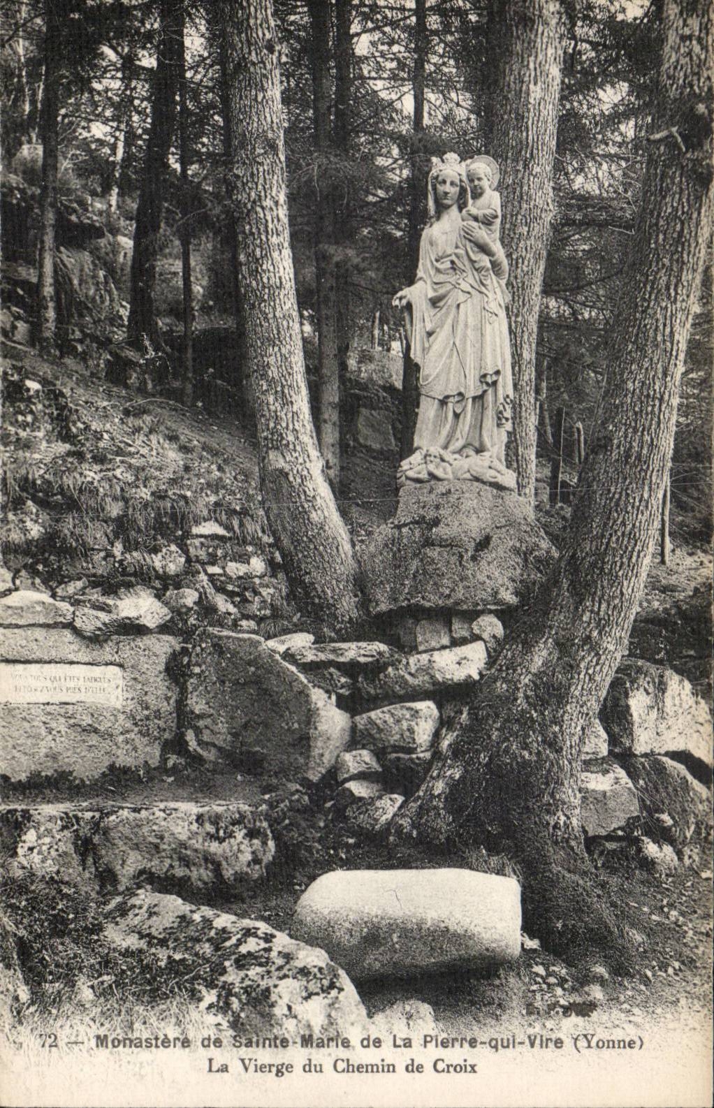 Monastère de Sainte-Marie de La Pierre-qui-Vire (Yonne) — La Vierge du Chemin de Croix — éditeur CPAPHIL
