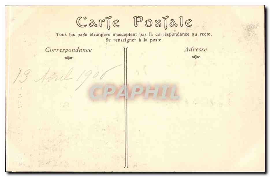 CPA Auxerre L'eglise Saint Pierre — Verso