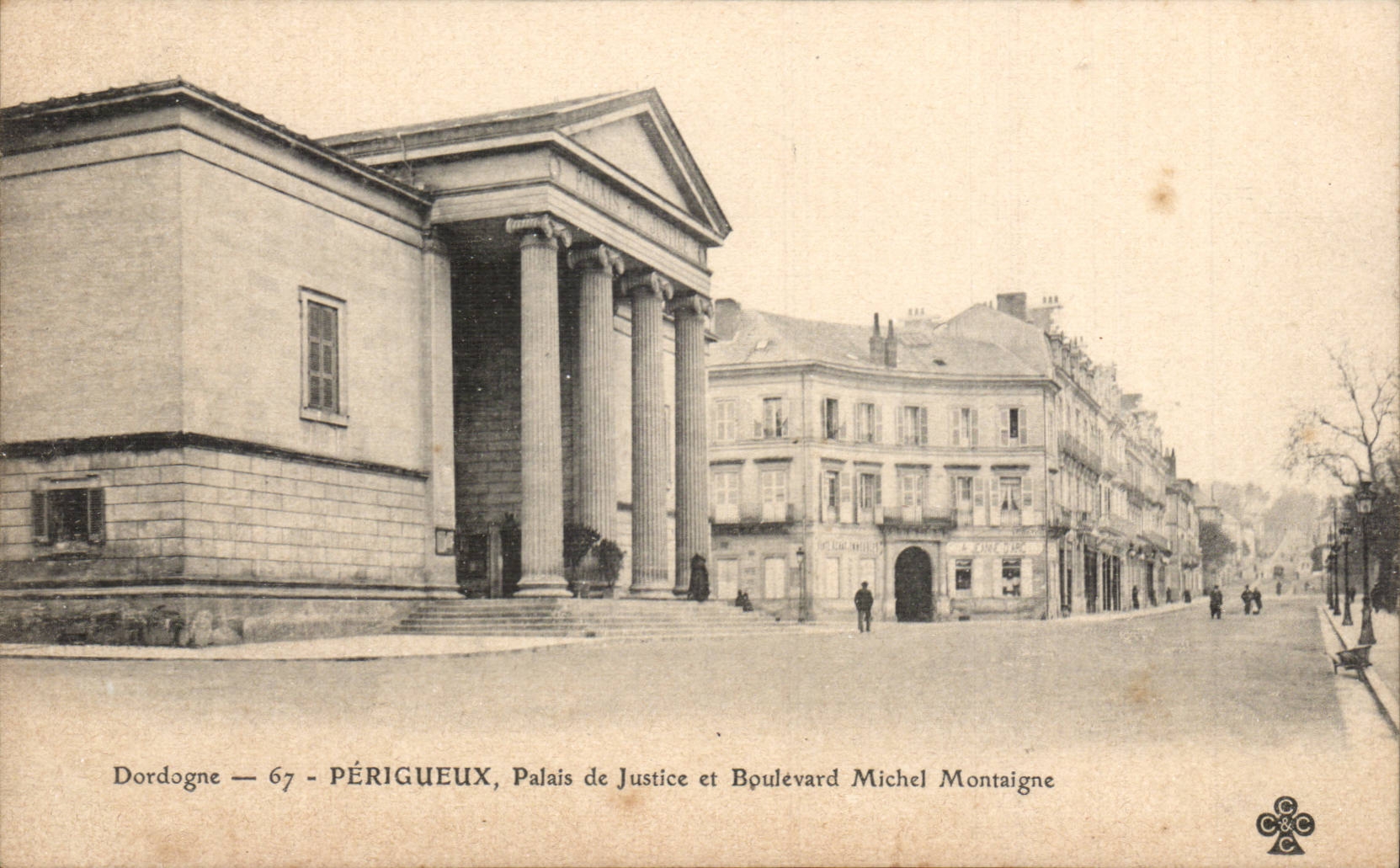 CPA Perigueux Palais de justice et boulevard Michel Montaigne