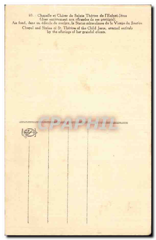 Chapelle et Châsse de Sainte Thérèse de l'Enfant-Jésus — Chapelle et Châsse de Sainte Thérèse de l'Enfant-Jésus — éditeur non visible — Rückseite
