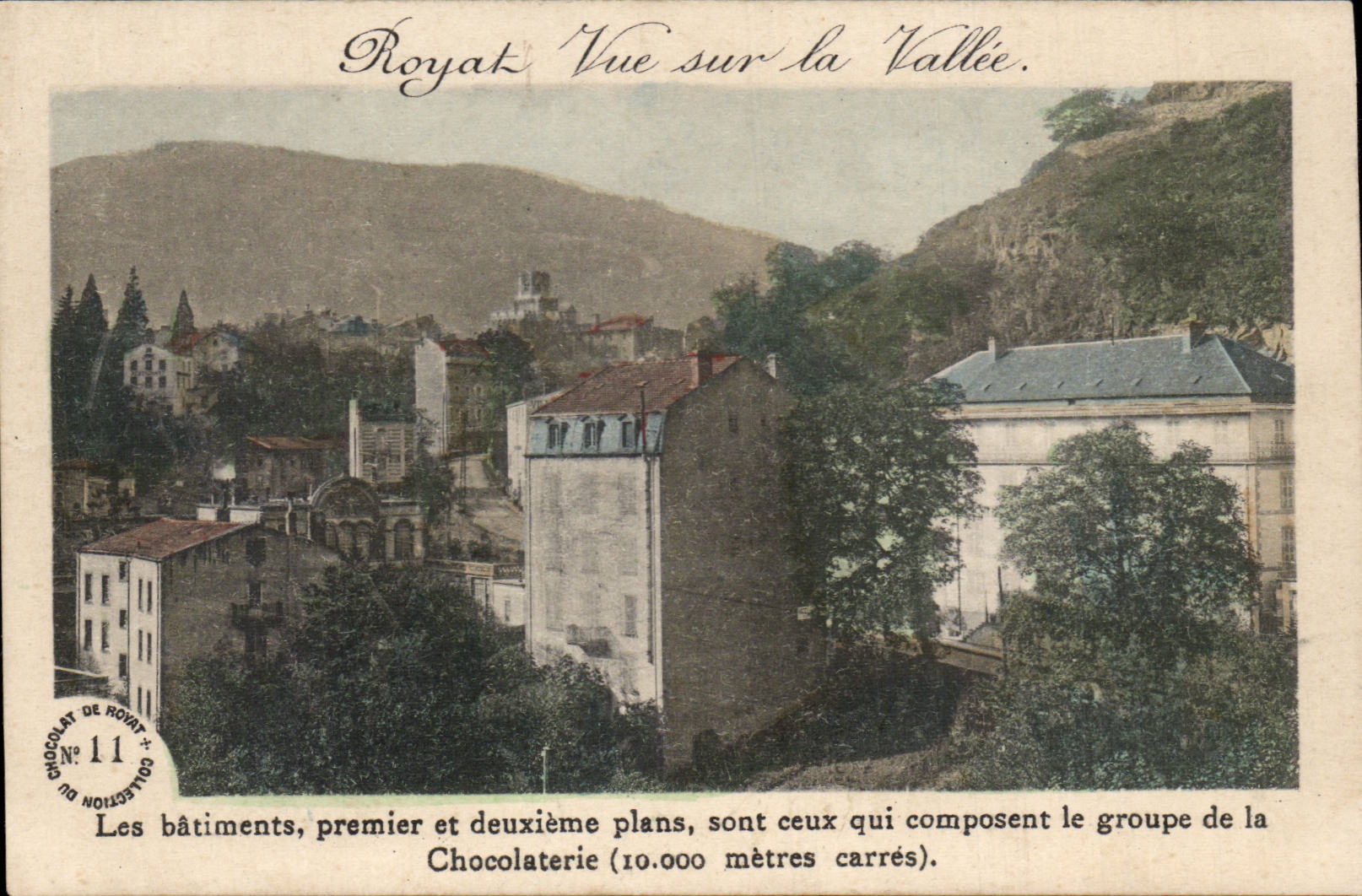 Royat - Vue sur la Vallée — Chocolaterie, collection du Chocolat de Rovin, n°11