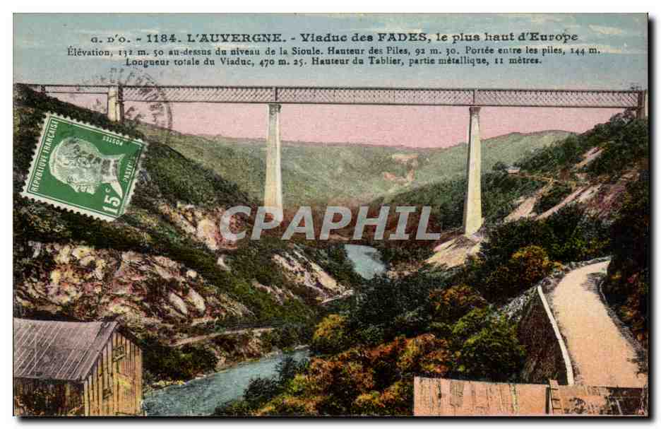 CPA Viaduc des Fades le plus haut d'Europe