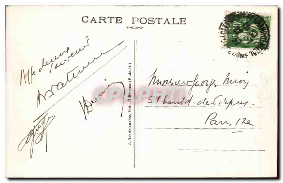 Clermont-Ferrand — Église Saint-Joseph — G. D'O. - 1068 — Reverso