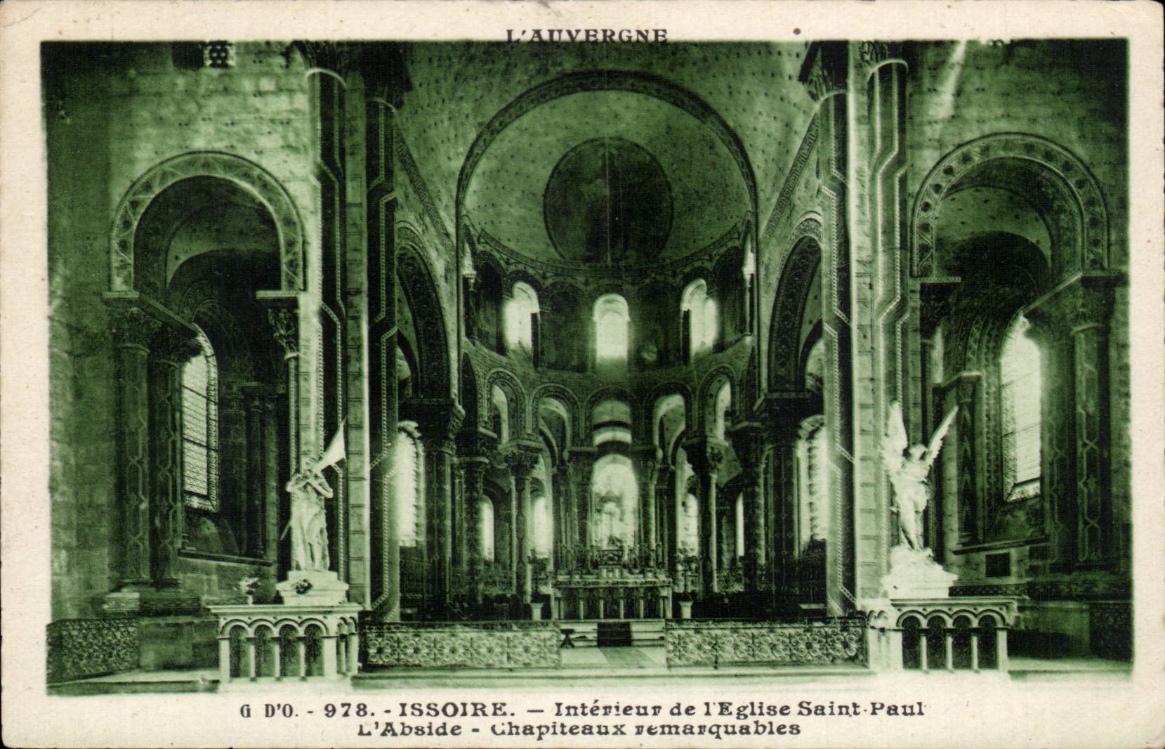 Issoire — Intérieur de l'Église Saint-Paul — L'Abside — Chapiteaux remarquables — G D'O. - 978