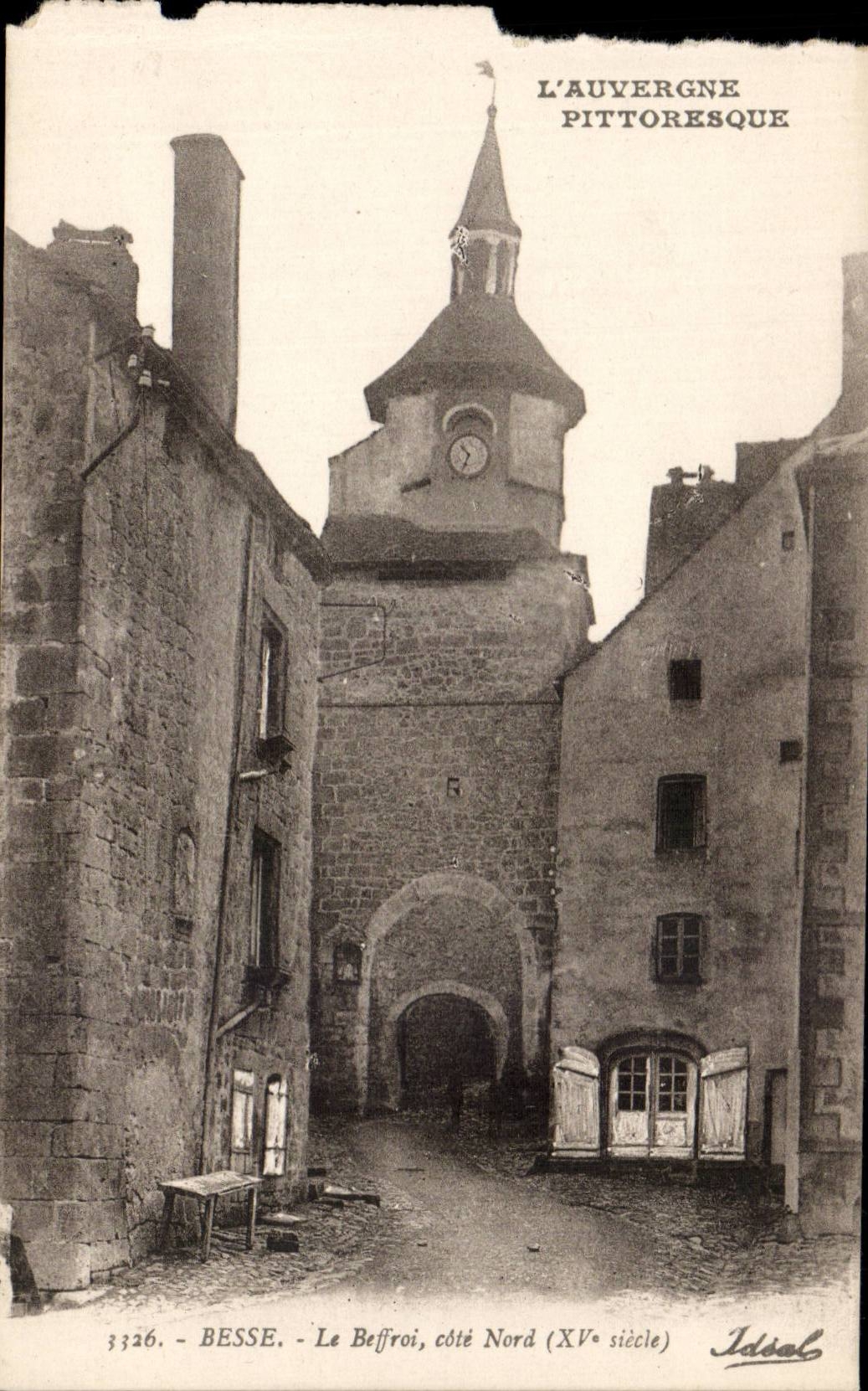 CPA Besse Le beffroi cote Nord