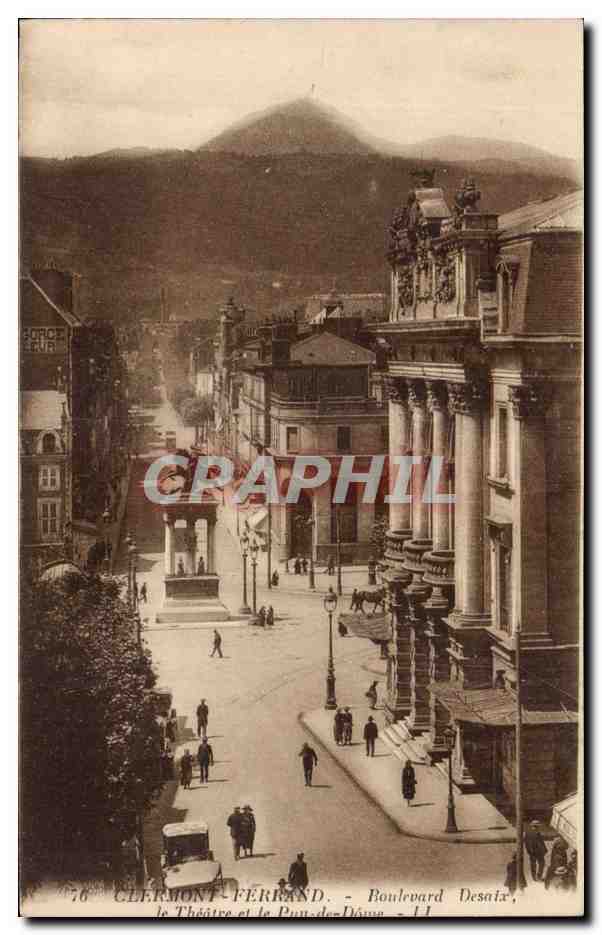 Clermont-Ferrand — Théâtre et le Puy-de-Dôme — Boulevard Desnair
