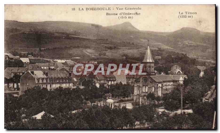 CPA La Bourboule Vue generale Banne d'Ordenche Le Tenon