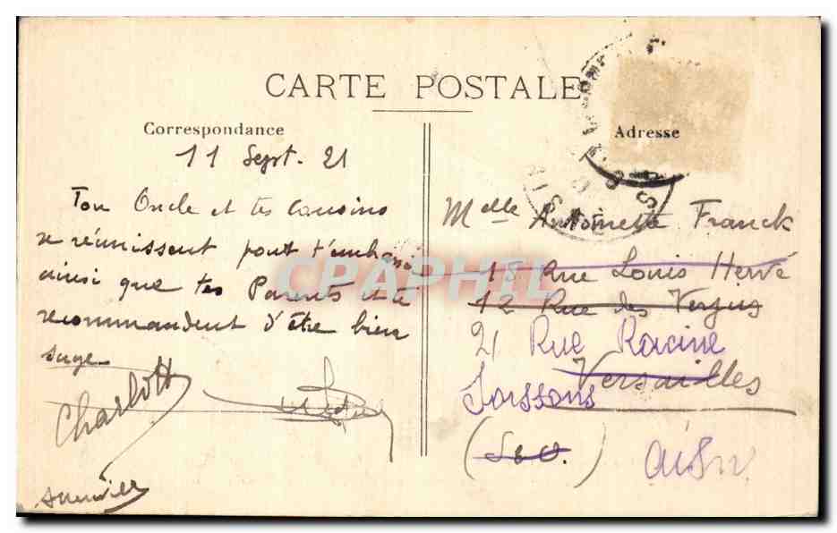 Cratères et Dômes nord sous la Neige, vus de l'Observatoire — Nid de la Poule — Edition spéciale de l'Observatoire, cliché J. B. S. — Achterkant