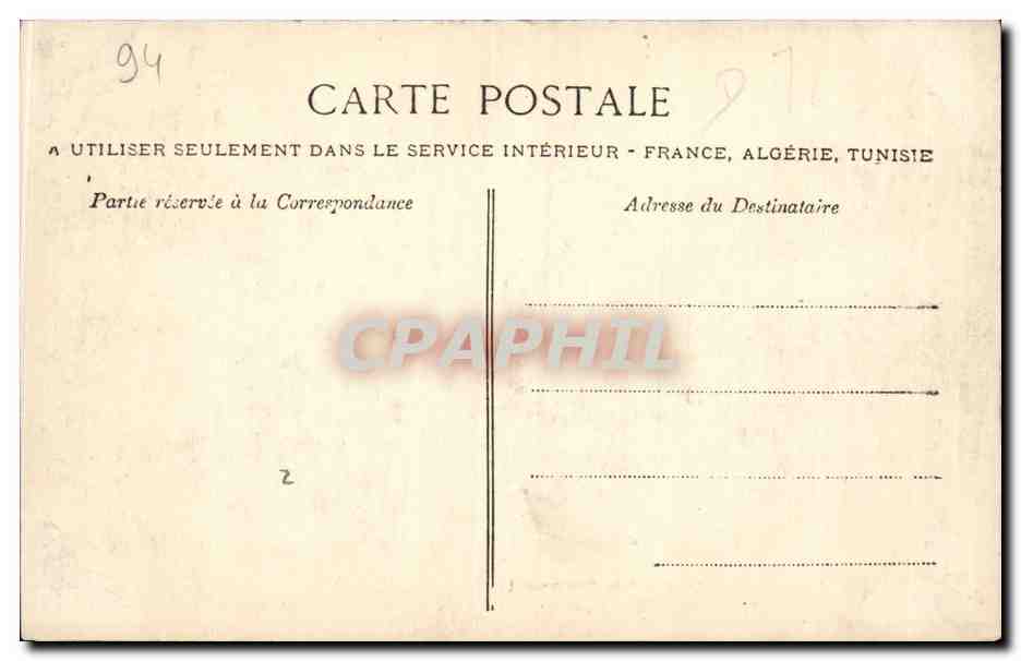 CPA Paris Bois de Vincennes Lac Daumesnil Rivieres d'alimentation — Rückseite