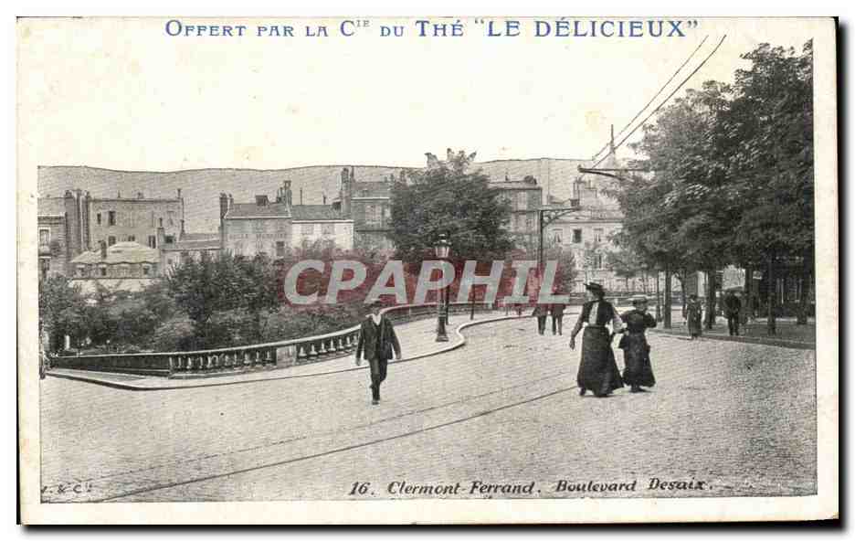 Clermont-Ferrand — Boulevard Desaix — Offerte par la Cie du Thé 'Le Délicieux'
