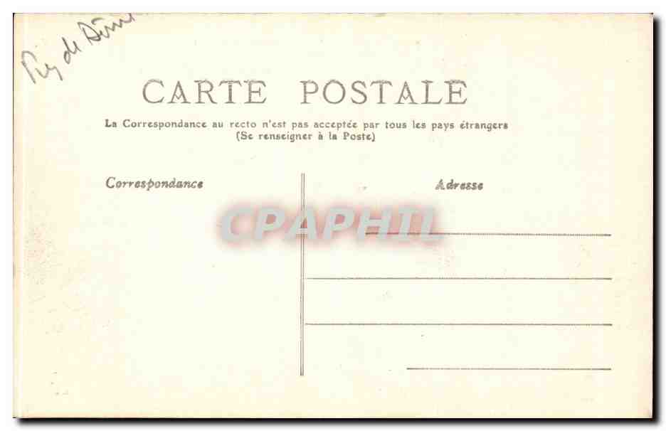 CPA Clermont Ferrand L'ecole d'artillerie Militaria — Rückseite