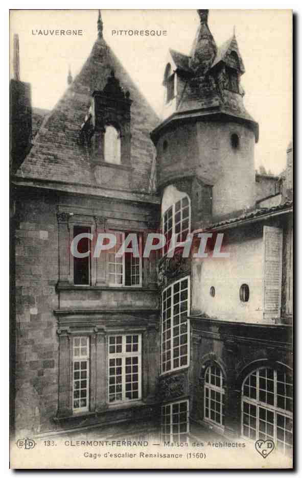 CPA Clermont Ferrand Maison des architectes Cage d'escalier Renaissance 