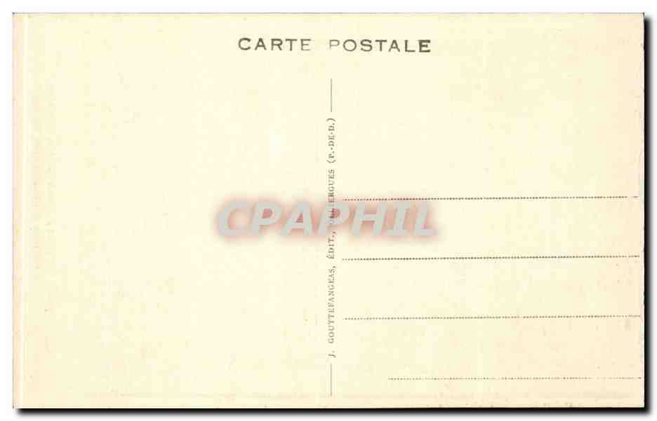 Saint Antoine dans sa grotte avec son inséparable compagnon — Clermont-Ferrand, L'Auvergne — G. D'O. n° 383 — Verso